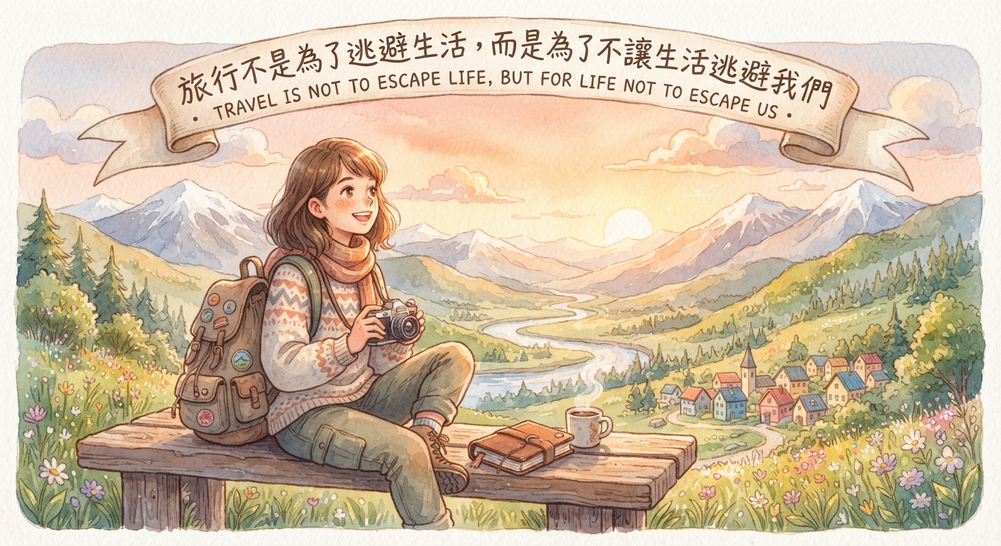【AI畫室】山林與遠方：尋找內心的微光
